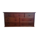 Chest of drawers braided rattan and wood