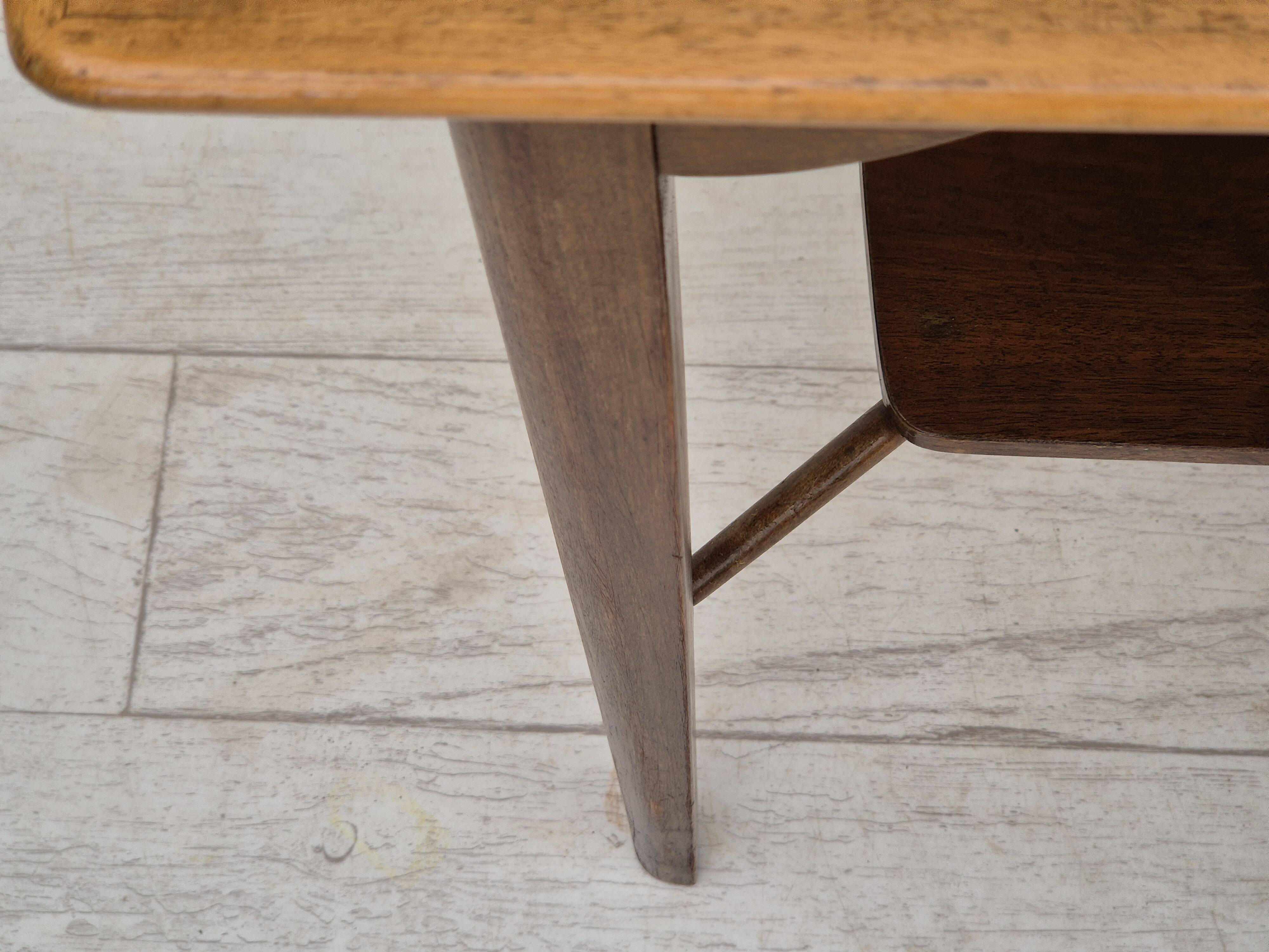 1970s, Danish design, sofa table, teak wood, beech wood, original.