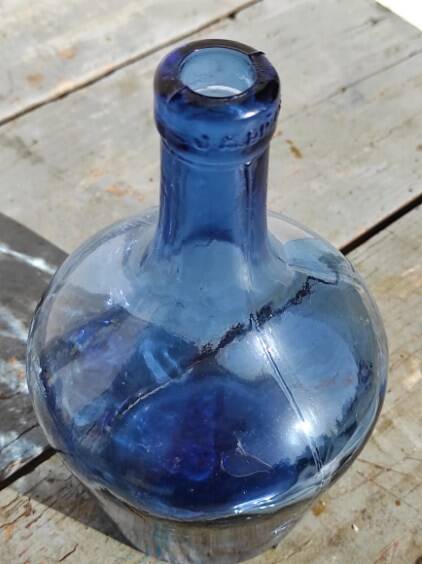 Demijohn j albinana transparent blue
