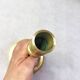 19th century gilded copper torch candle holder