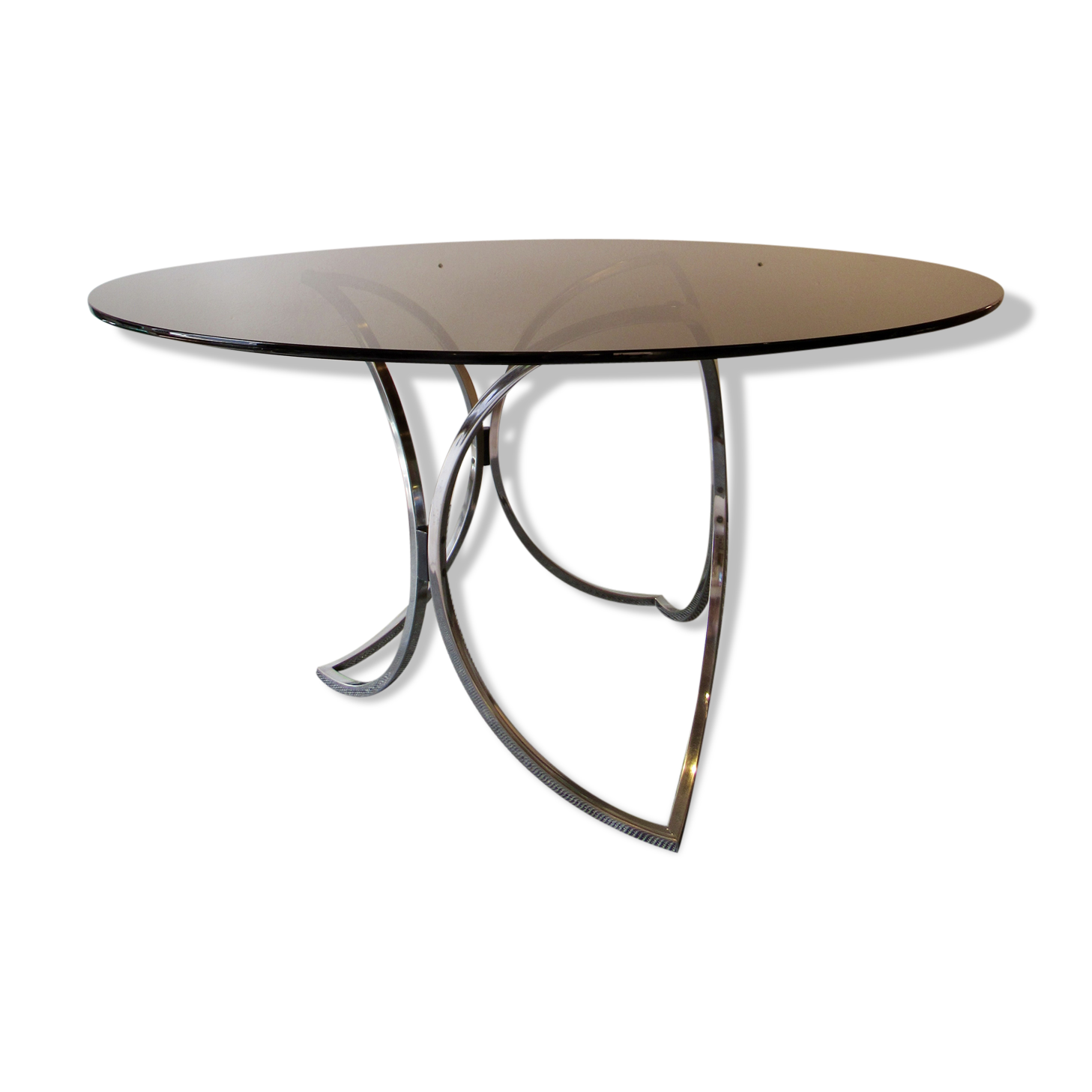 Chrome and glass table 1970s