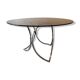 Table de repas chrome et verre années 70