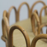 Portable bar stores rattan bottles