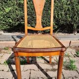 Oval table in cherry wood and zebra wood