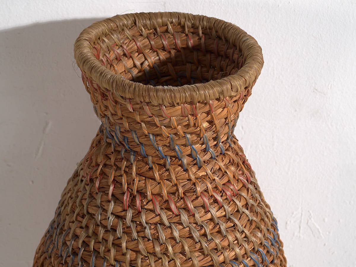 Large antique wicker vase (c.1920) #4