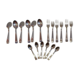 Lot of silver art deco cutlery set