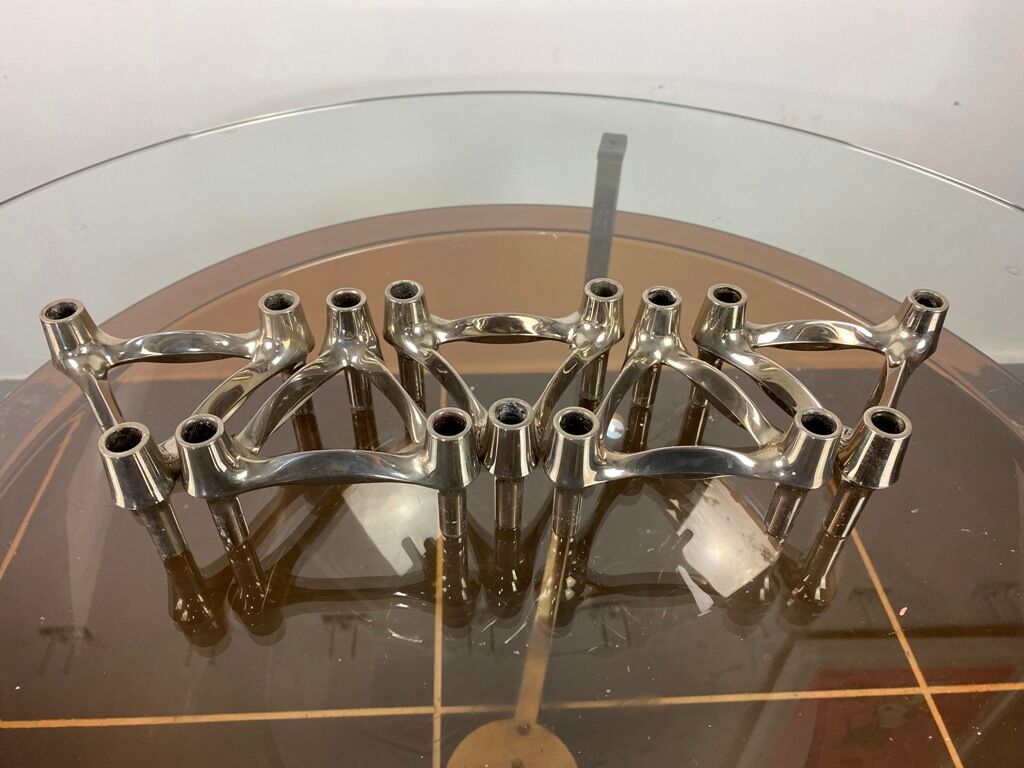 Lot of 5 BMF Nagel 1970 modular candlesticks