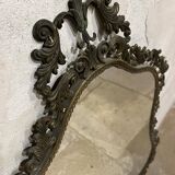Grand miroir en laiton 1930/40