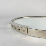 1930's art deco chrome round tray