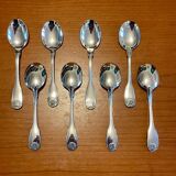 Christofle France Vendôme, 8 ice cream spoons in new condition.