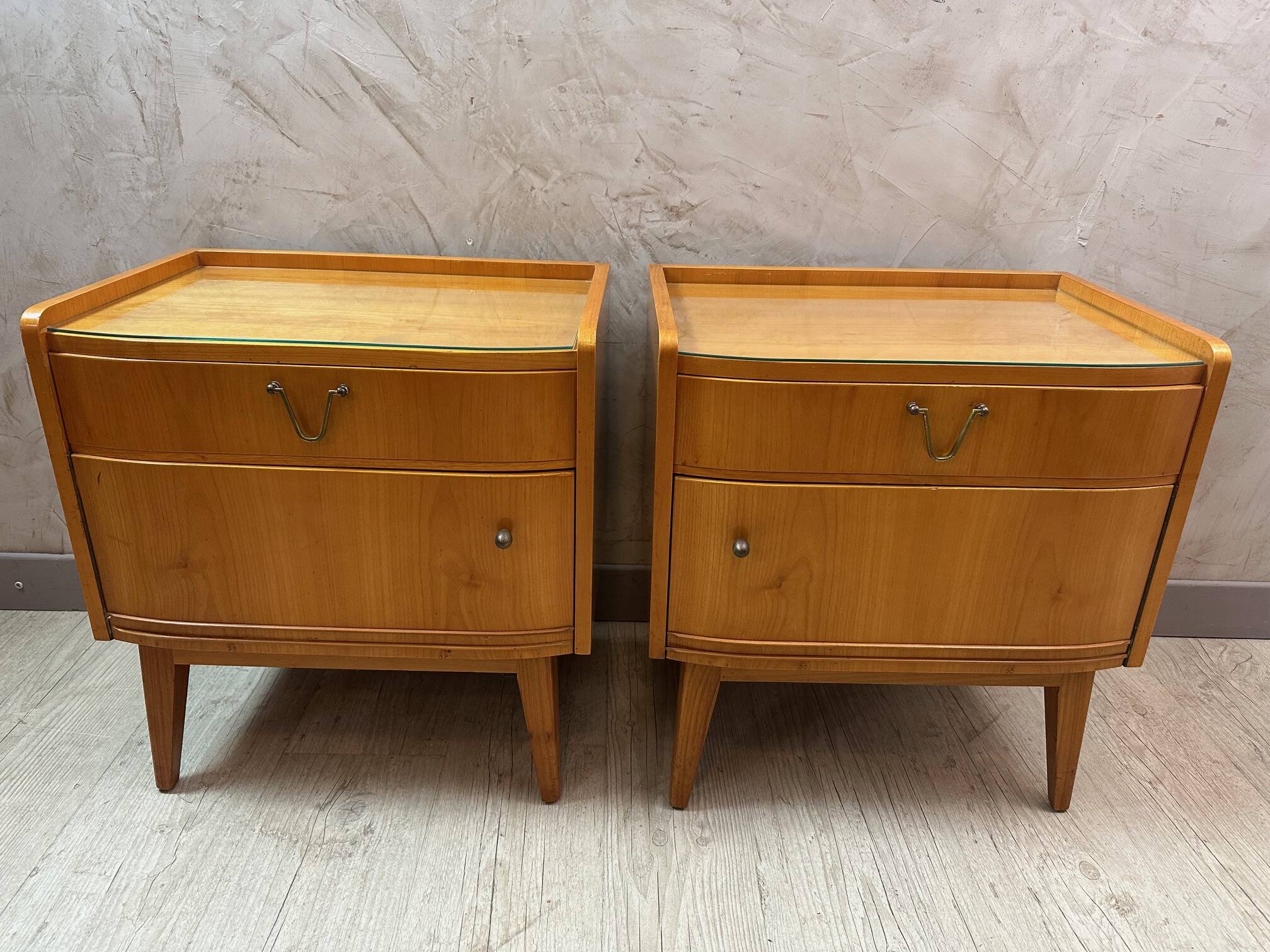 Pair of 1950 bedside tables