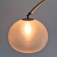 Space age Guzzini arc lamp with travertine base, Italy 1960s