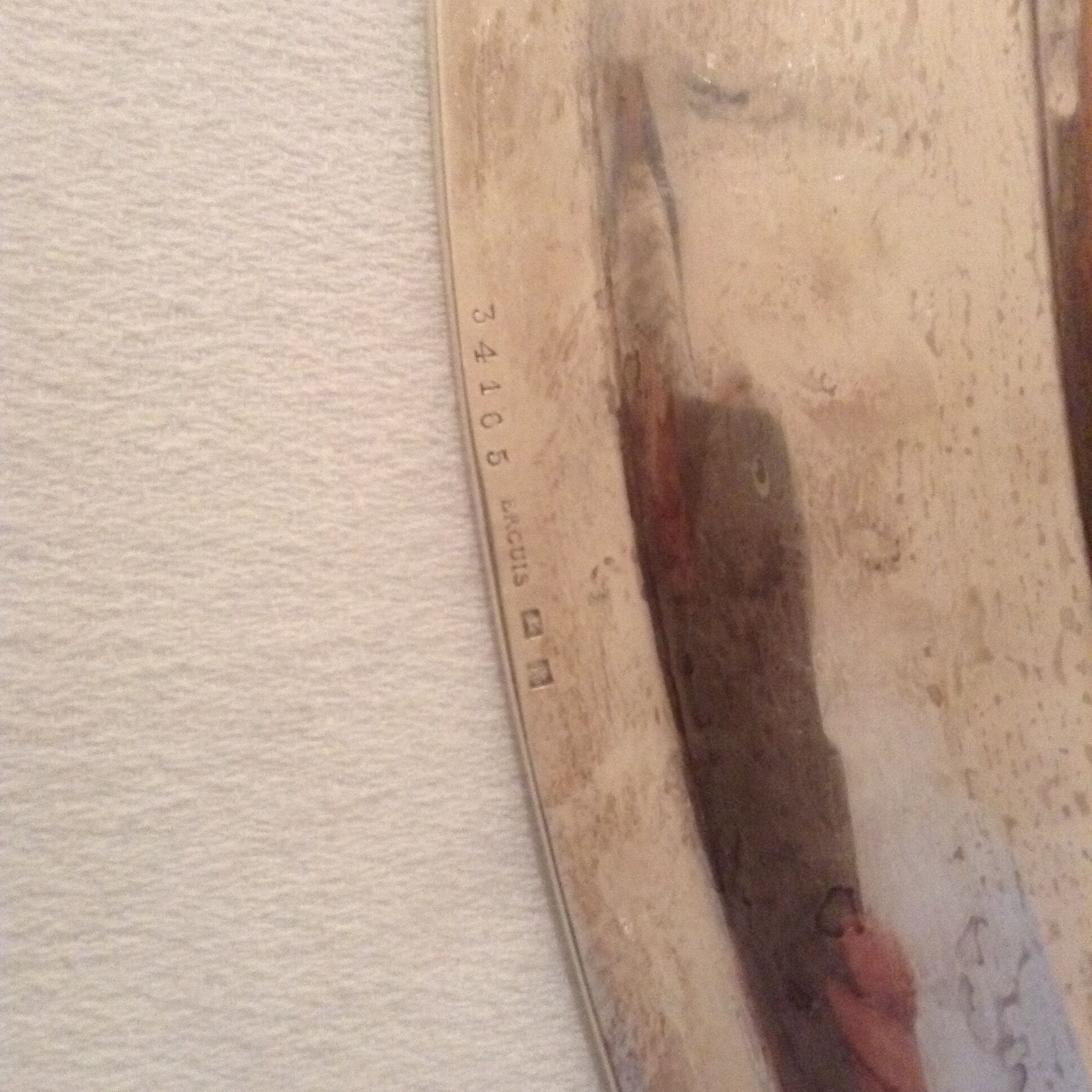 Dish "ercuis" silver metal