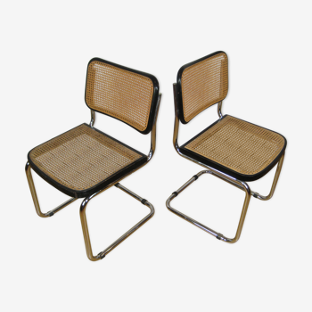 Duo de chaises Cesca B 32 par Marcel Breuer