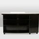 Art Deco kidney-shaped desk, in black lacquered wood. 1930s.
