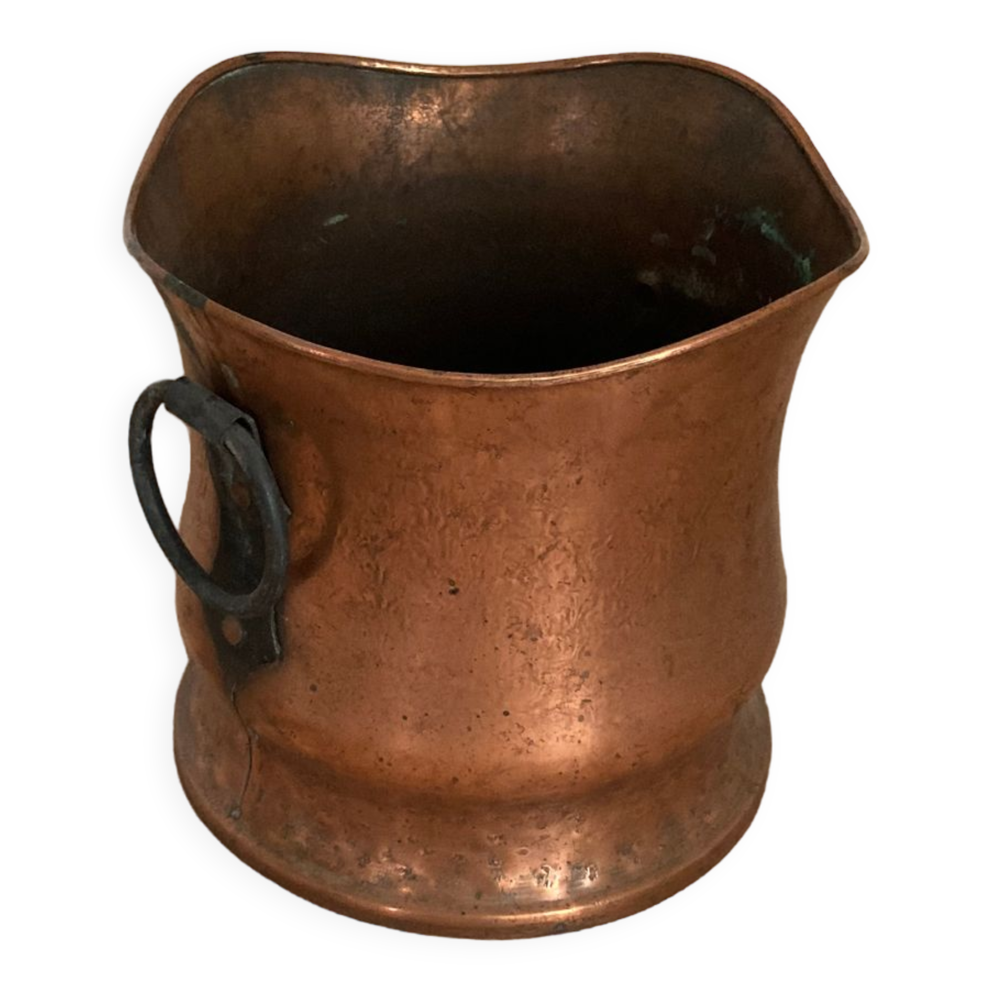 Old copper pot cover