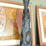 Vase vallauris black and gold