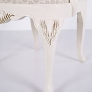 A pair of armchairs – neo rococo style – white painted with decorative details – 1920s