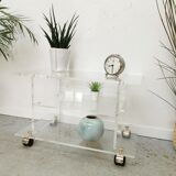 Vintage TV furniture David Lange plexiglass