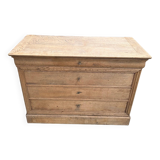 19th century chest of drawers in solid oak