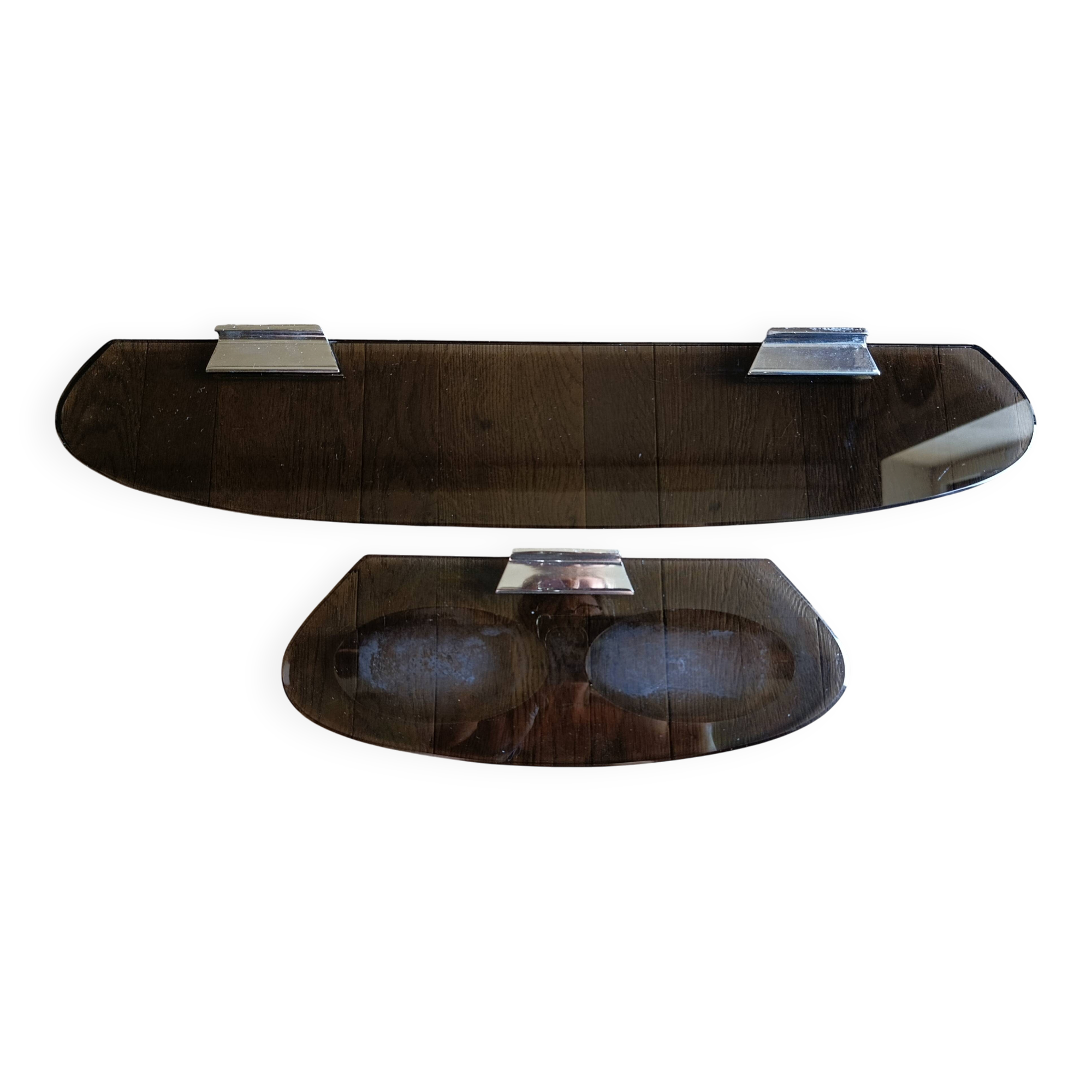 Bathroom set - vintage - Antonio Lupi / Cristal Luxor in smoked glass