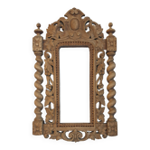 Wooden door pediment vintage sculpture wall art antique