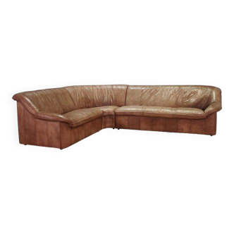Canapé d’angle 60 70 cuir vintage