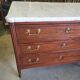 Chest of drawers Louis XVI in mahogany marble top of the XIXth century