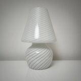 Murano mushroom lamp Italy vintage spiral decor glossy white