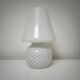 Murano mushroom lamp Italy vintage spiral decor glossy white