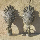 Pair of sconces "With sheaves of wheat"