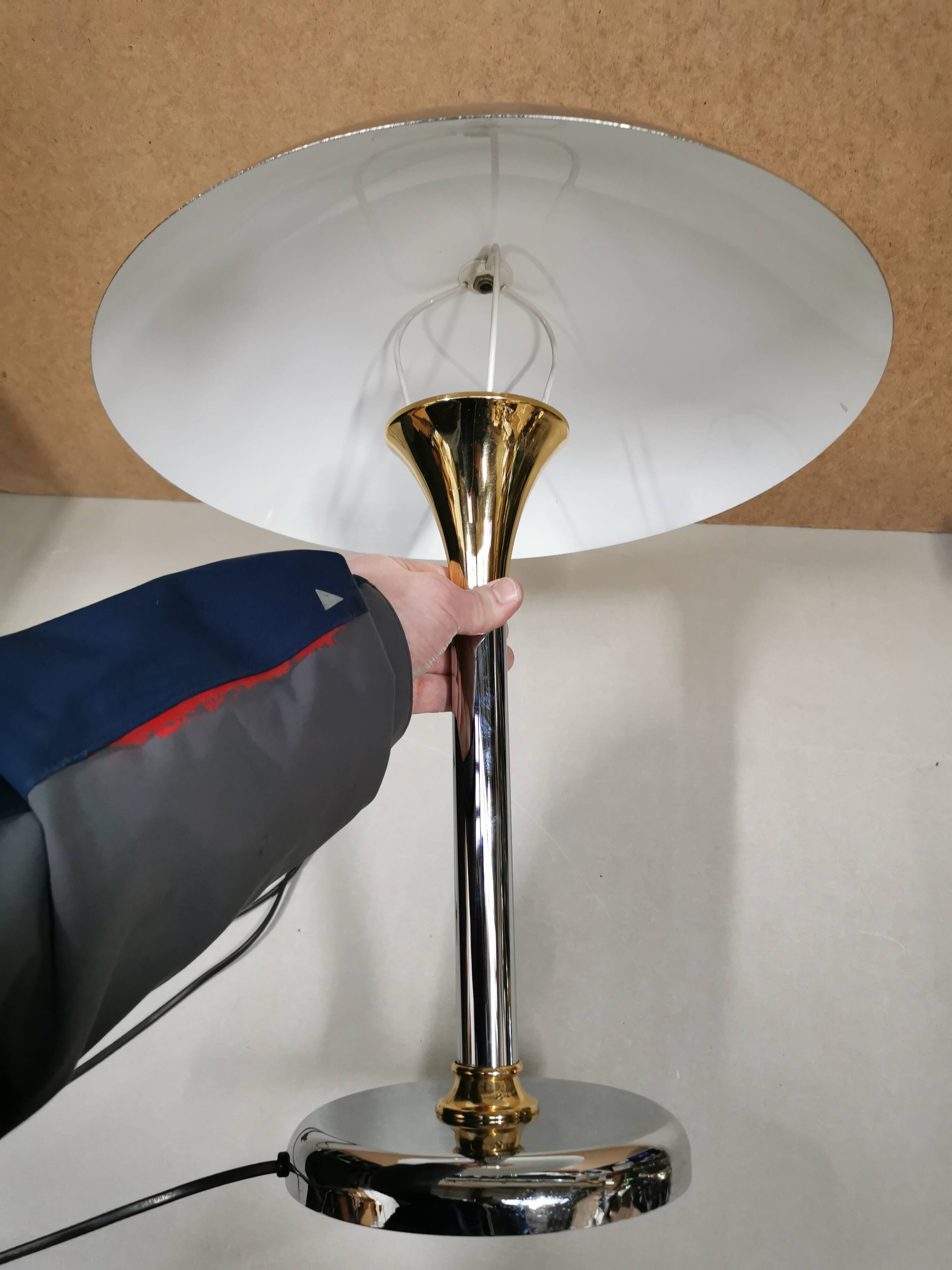 Swann Design Chrome Desk Lamp Vintage Mushroom Liner Lighting