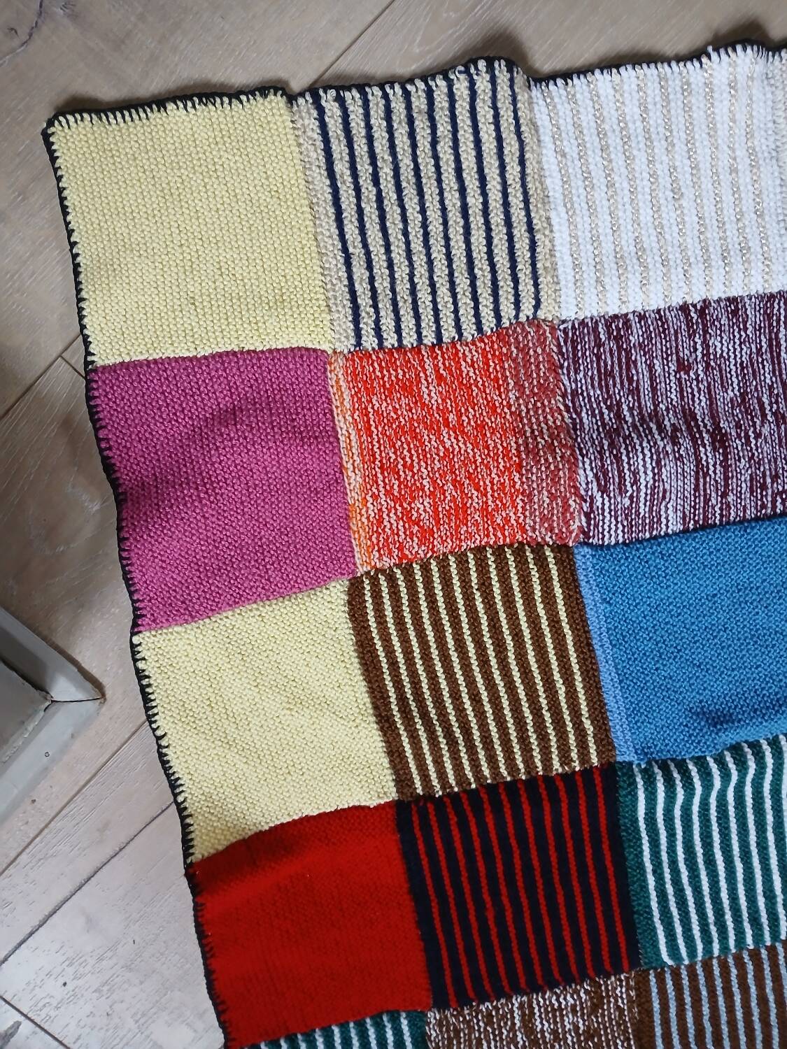 Wool patchwork blanket