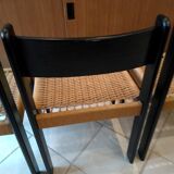 Set of 4 Scandinavian rope chairs