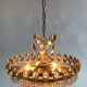 Hollywood Regency style brass and crystal chandelier by Palwa