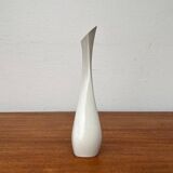 White sculptural German vase from the mid-century by Peter Müller for Sgrafo Modern, 1960s.