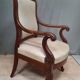 Fauteuil en acajou à crosse