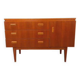 Small vintage Scandinavian style teak sideboard from the 60s