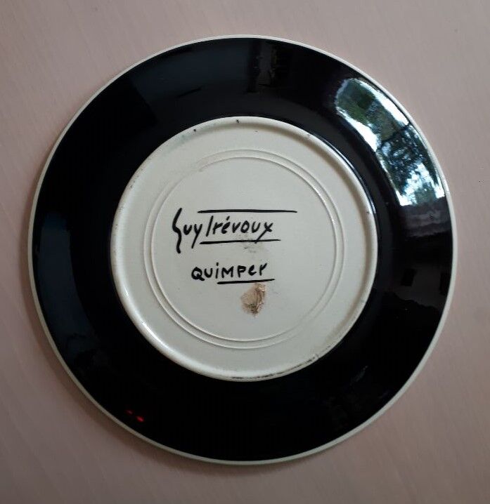Plate "Blessed" by Guy Trévoux 1922-2001