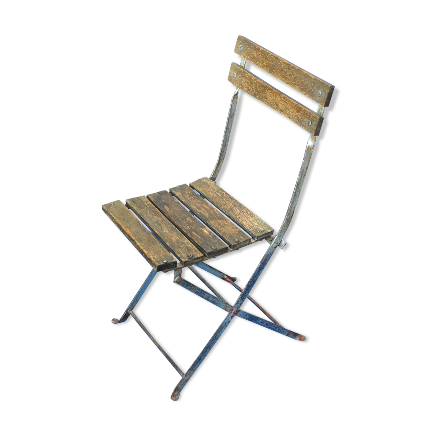 Iron wooden child folding chair