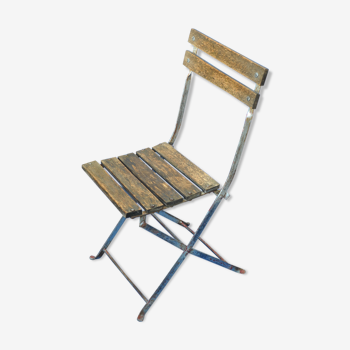 Iron wooden child folding chair