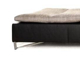 Corner sofa in leather and fabric, Feng model by Didier Gomez for Ligne Roset