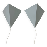 A Set Of J.Hoogervorst for Anvia Almelo Vintage Dutch metal wall lamp 1960s