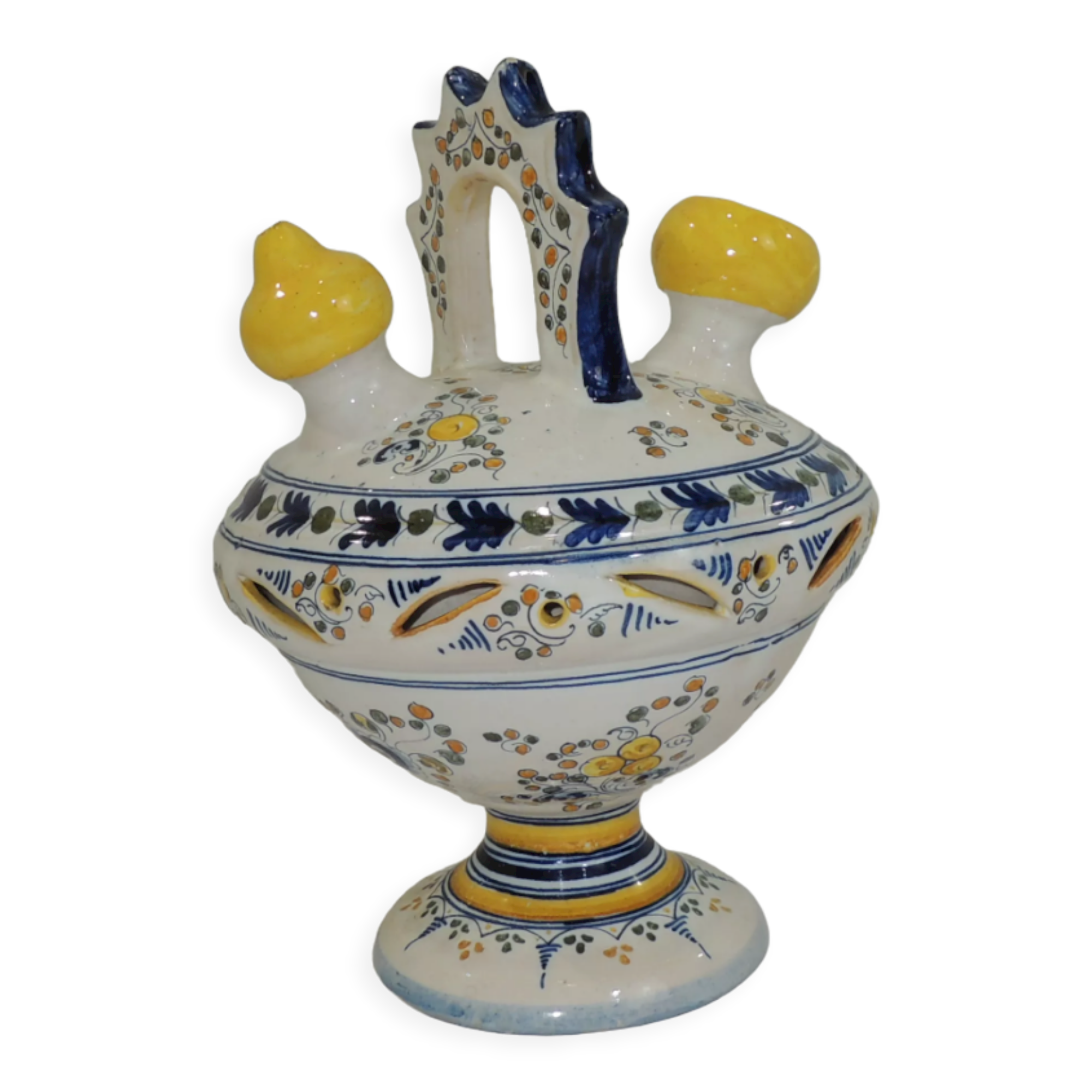 Gargoulette/Glazed terracotta jug/vintage/pitcher