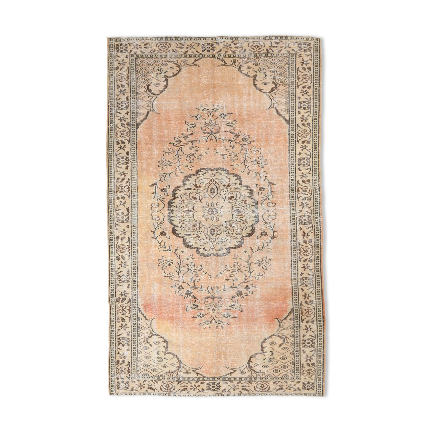 Madallion classic style distressed rug 266x161 cm