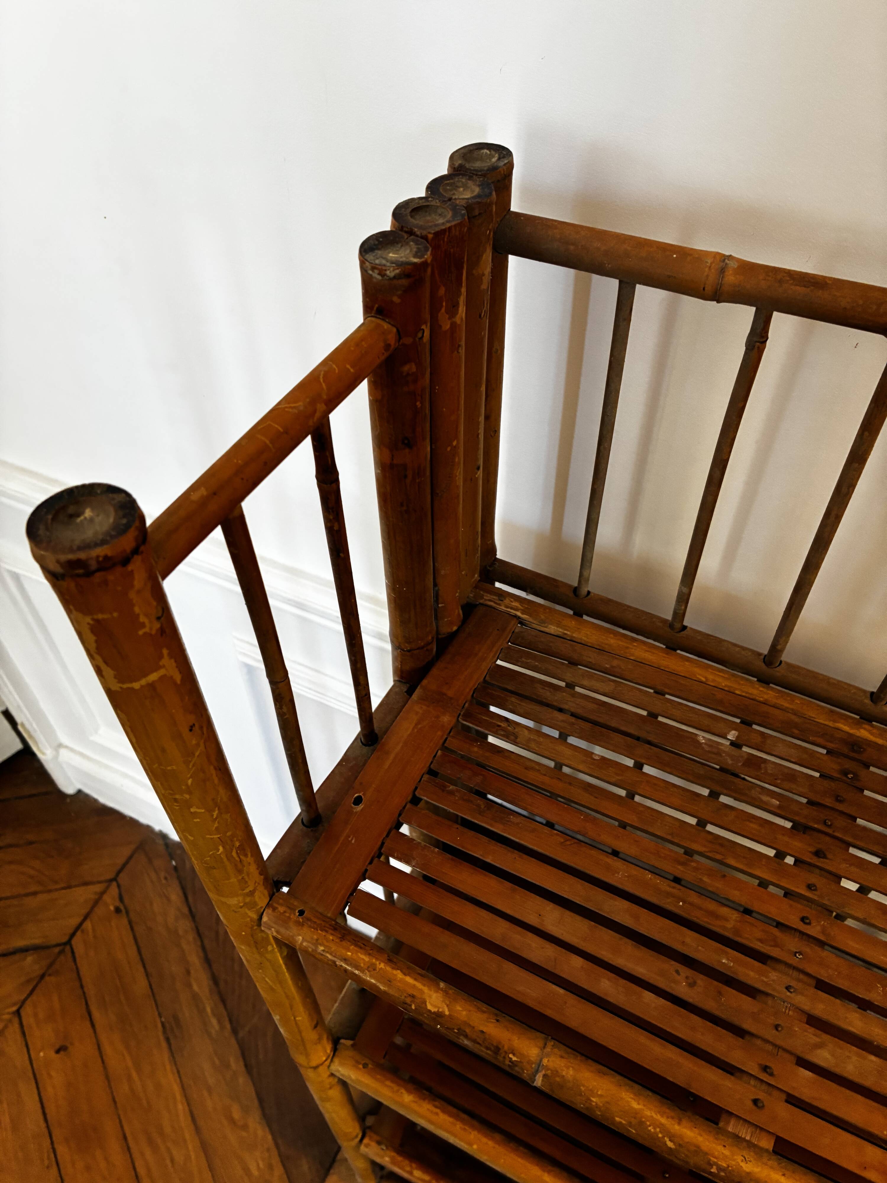 Vintage Foldable Bamboo Shelf