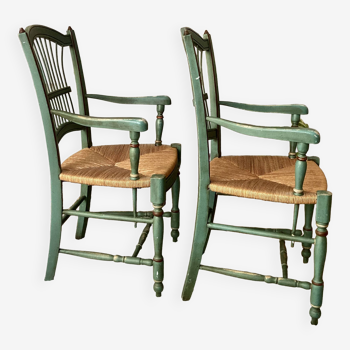 Pair of Gerbe armchairs - Provençal style - Monet