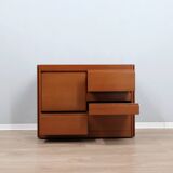 1970s Italian walnut Angelo Mangiarotti 4D series cabinet bar