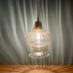 Vintage amber glass globe pendant light