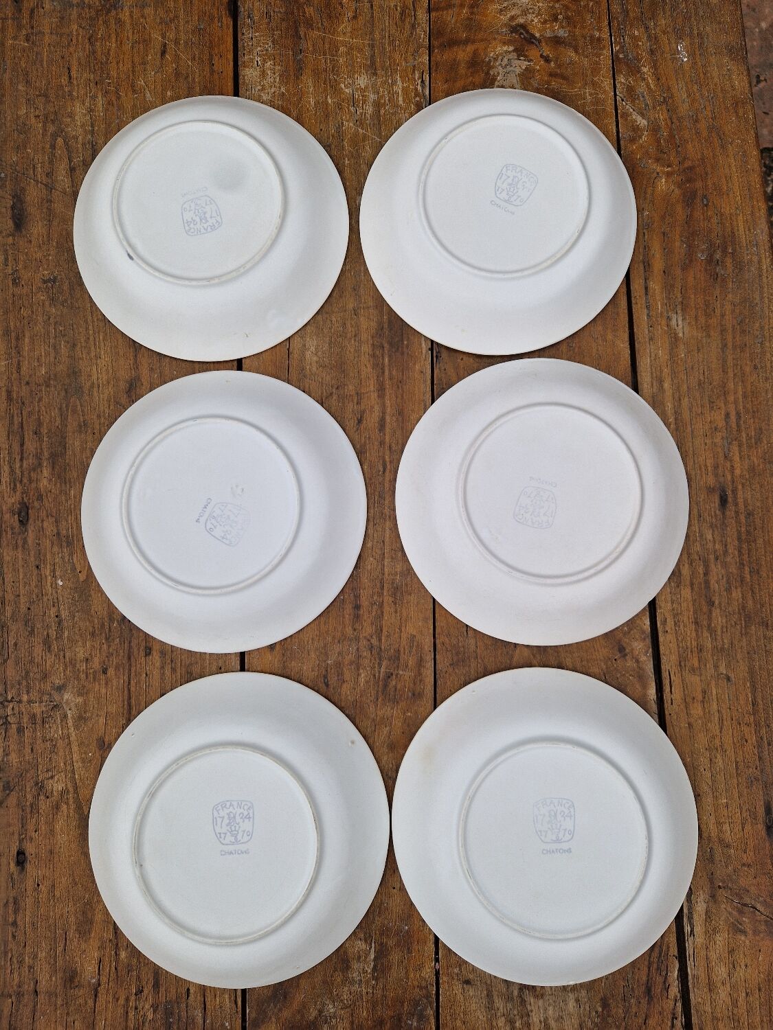 Set of 6 deep plates Niderviller Model Kitten